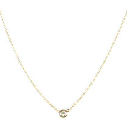 Tiffany 18K Yellow Gold Diamond .17ct Elsa Peretti Diamonds by the Yard Pendant Necklace 1 of 5