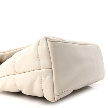 Saint Laurent Lambskin Quilted Small Loulou Puffer Monogram Chain Satchel Blanc Vintage Blanc Vintage 9 of 10