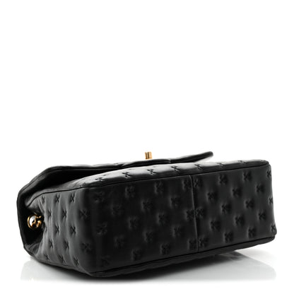 Chanel Lambskin Cross Stitch Small Coco Handle Flap Dark Black 4 of 10