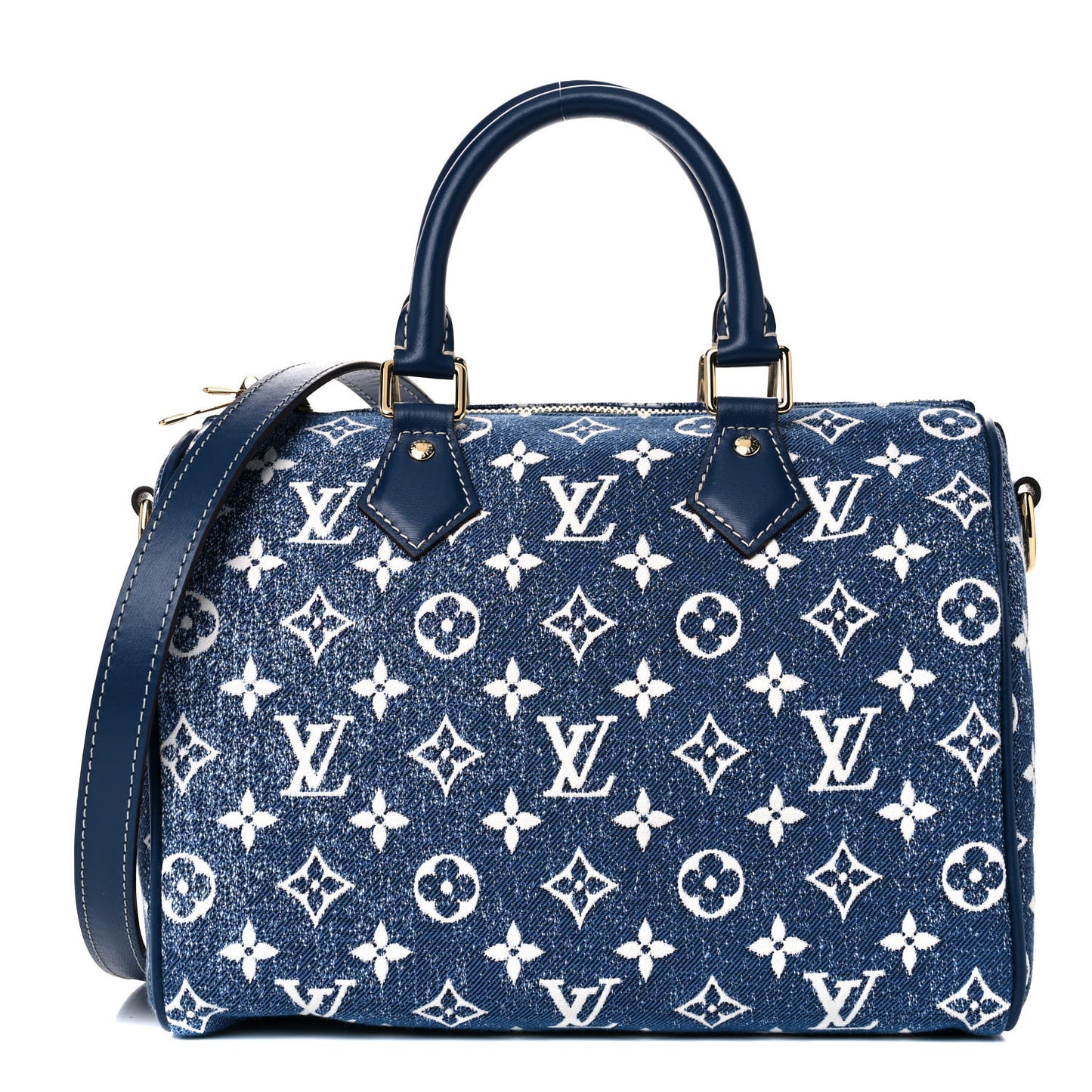 Monogram Jacquard Denim Speedy Bandouliere 25 Bleu