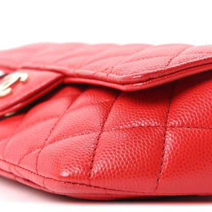 Chanel Caviar Quilted Glasses Case With Chain Red 11 of 11
