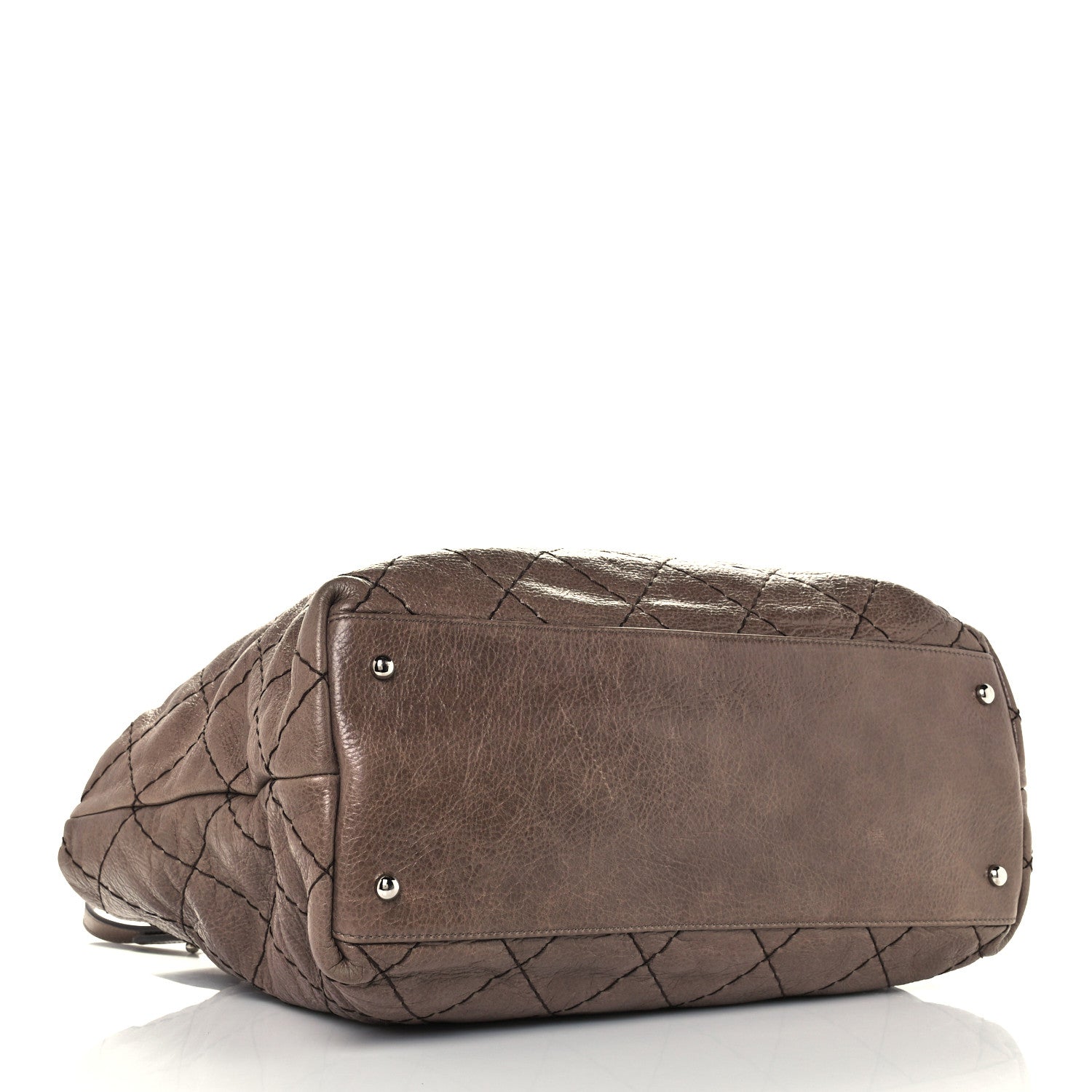 Chanel Glazed Calfskin Large On The Road Tote Brown 4 of 10