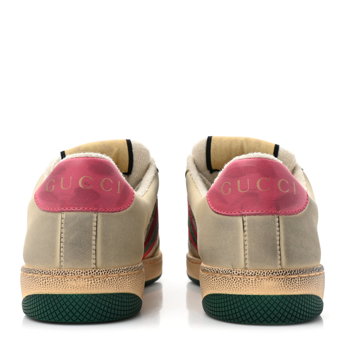 GG Monogram Nubuck Web Womens Screener Sneakers 37 New Sand Dusty Milk Pink