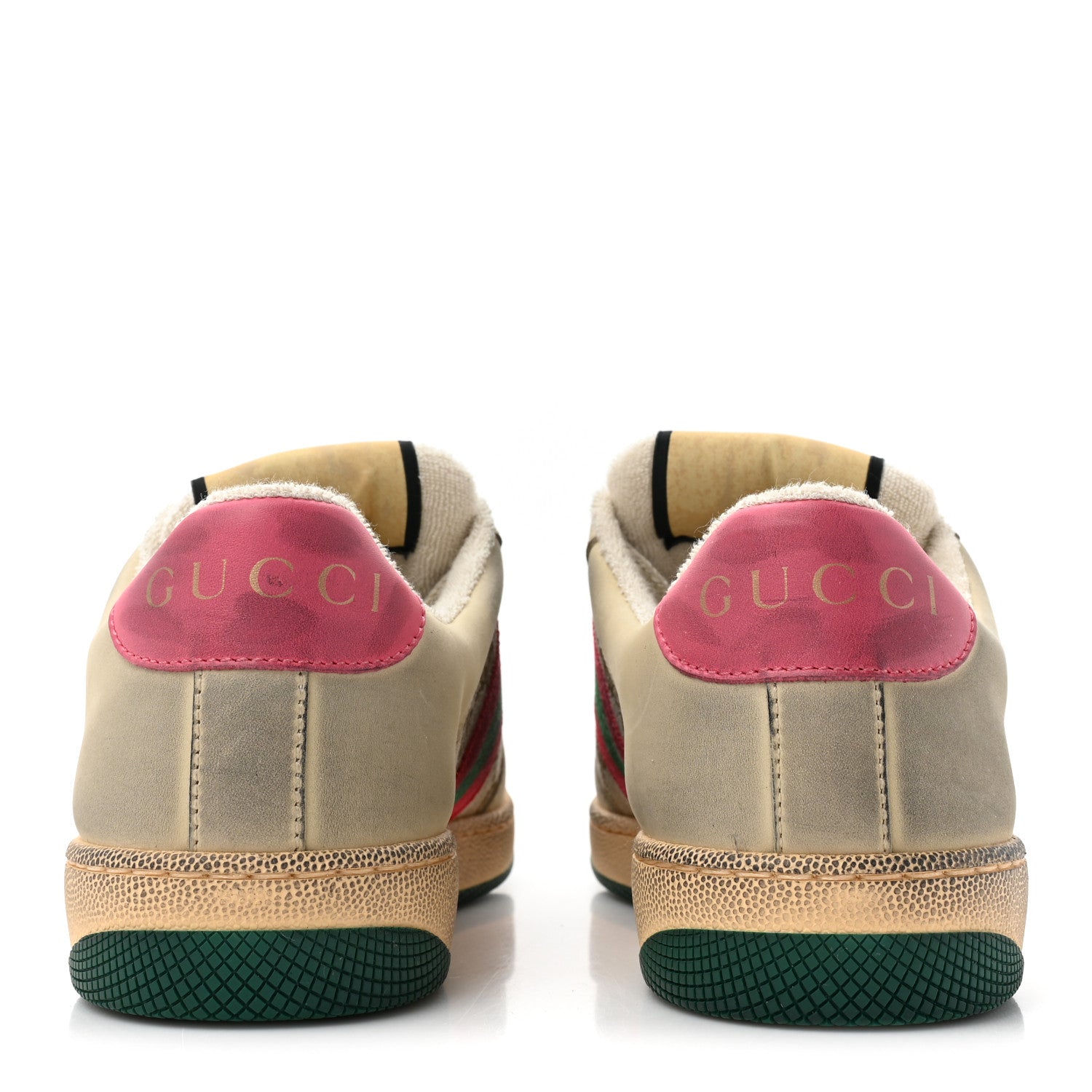 Gucci GG Monogram Nubuck Web Womens Screener Sneakers 37 New Sand Dusty Milk Pink 4 of 10