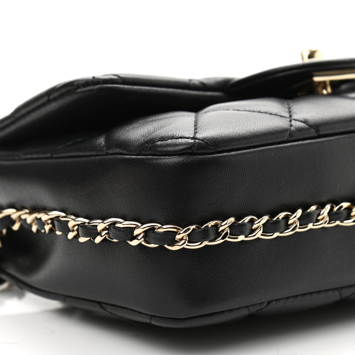 Lambskin Quilted Mini My Precious Flap Black