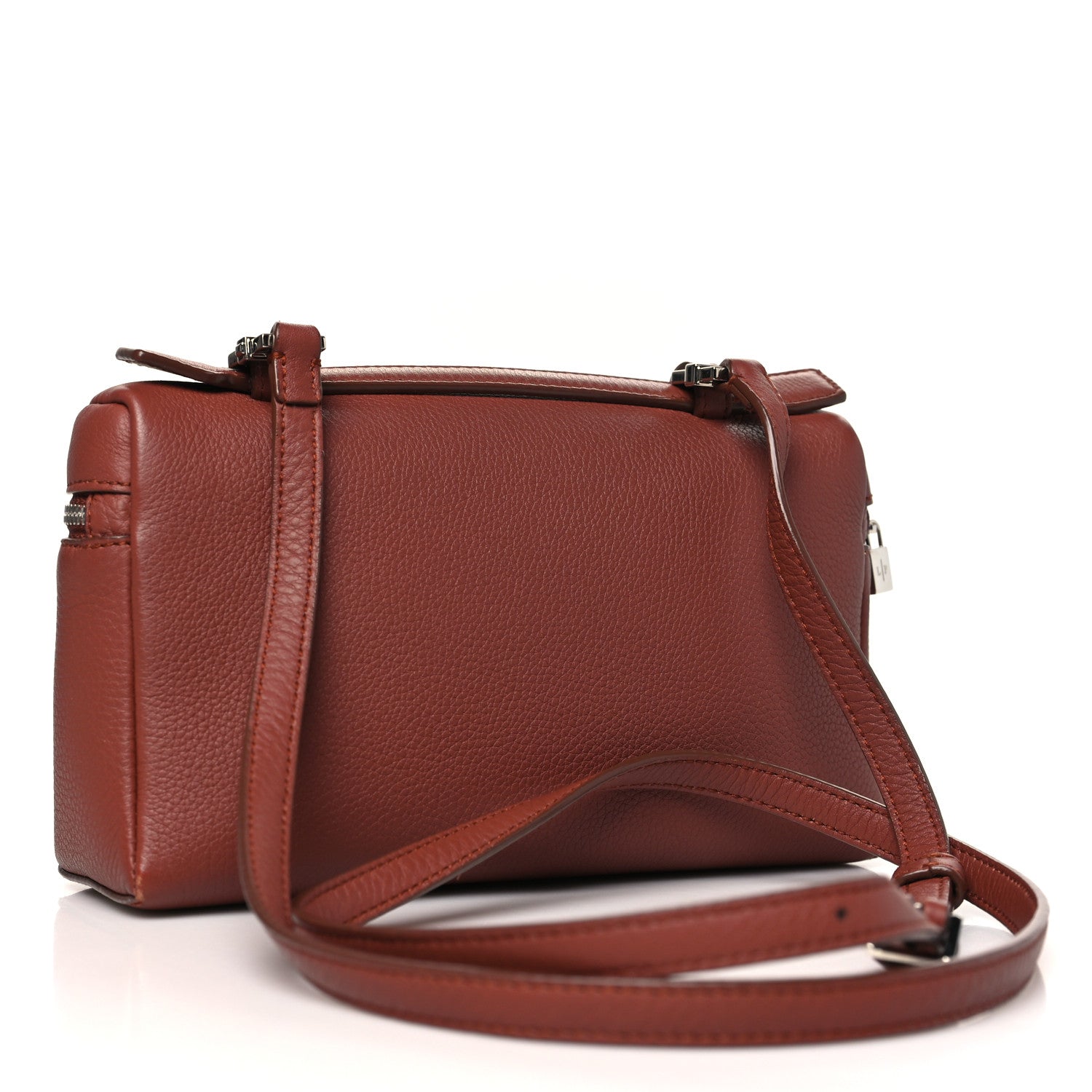 Loro Piana Grained Calfskin L19 Extra Pocket Pouch Kummel 1704707