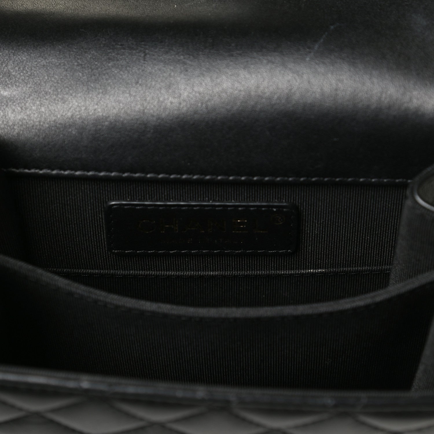 Chanel Calfskin Quilted North South Boy Flap Black 5 of 16