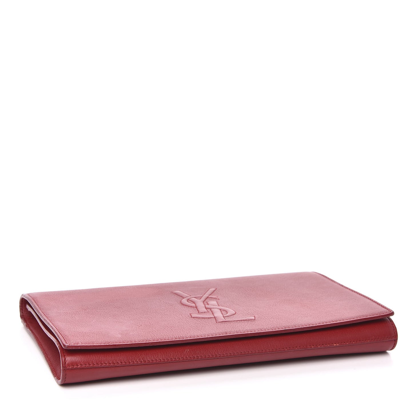 Calfskin Monogram Large Belle De Jour Clutch Red