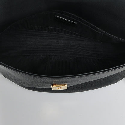 Fendi Vitello Flamingo Enamel Fendista Pouchette Crossbody Black 5 of 6