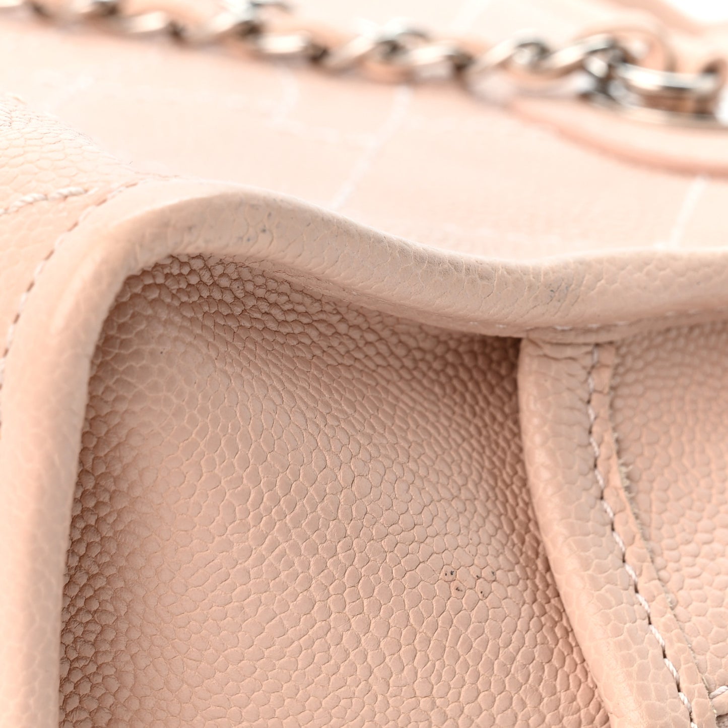 Caviar Quilted Small Deauville Bowling Bag Light Pink