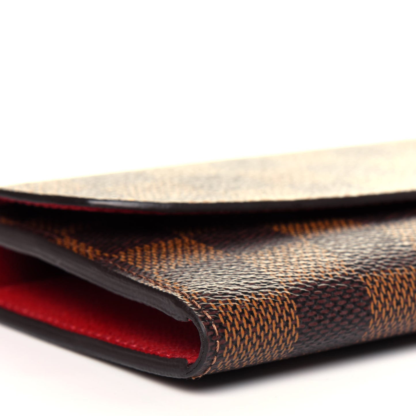 Damier Ebene Emilie Wallet Red
