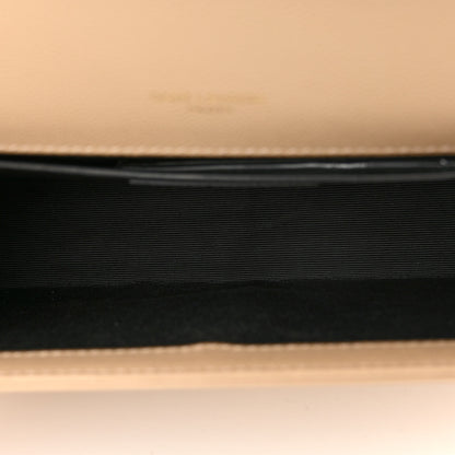 Saint Laurent Grain De Poudre Medium Monogram Kate Satchel Dark Beige 4 of 8