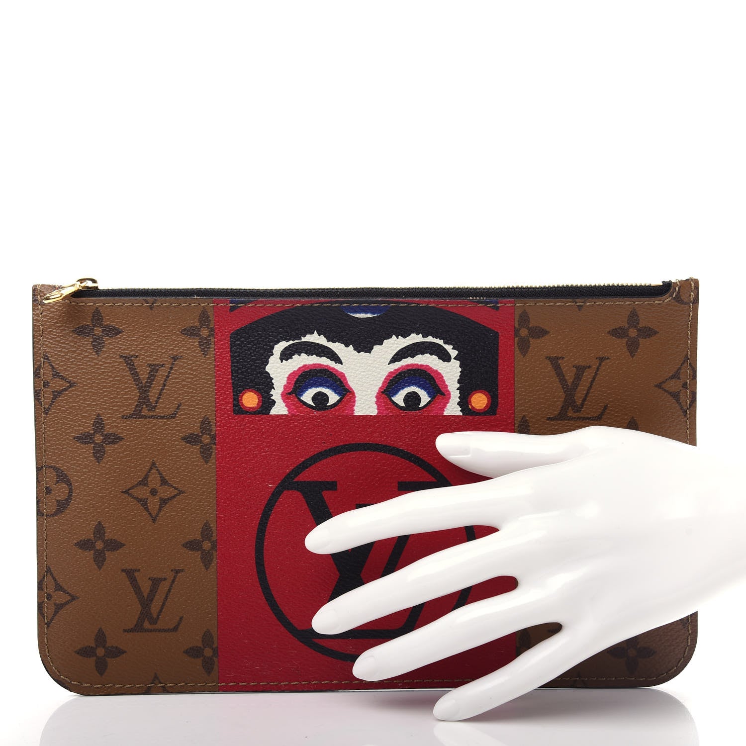 Louis Vuitton Reverse Monogram Kabuki MM GM Pochette 2 of 7