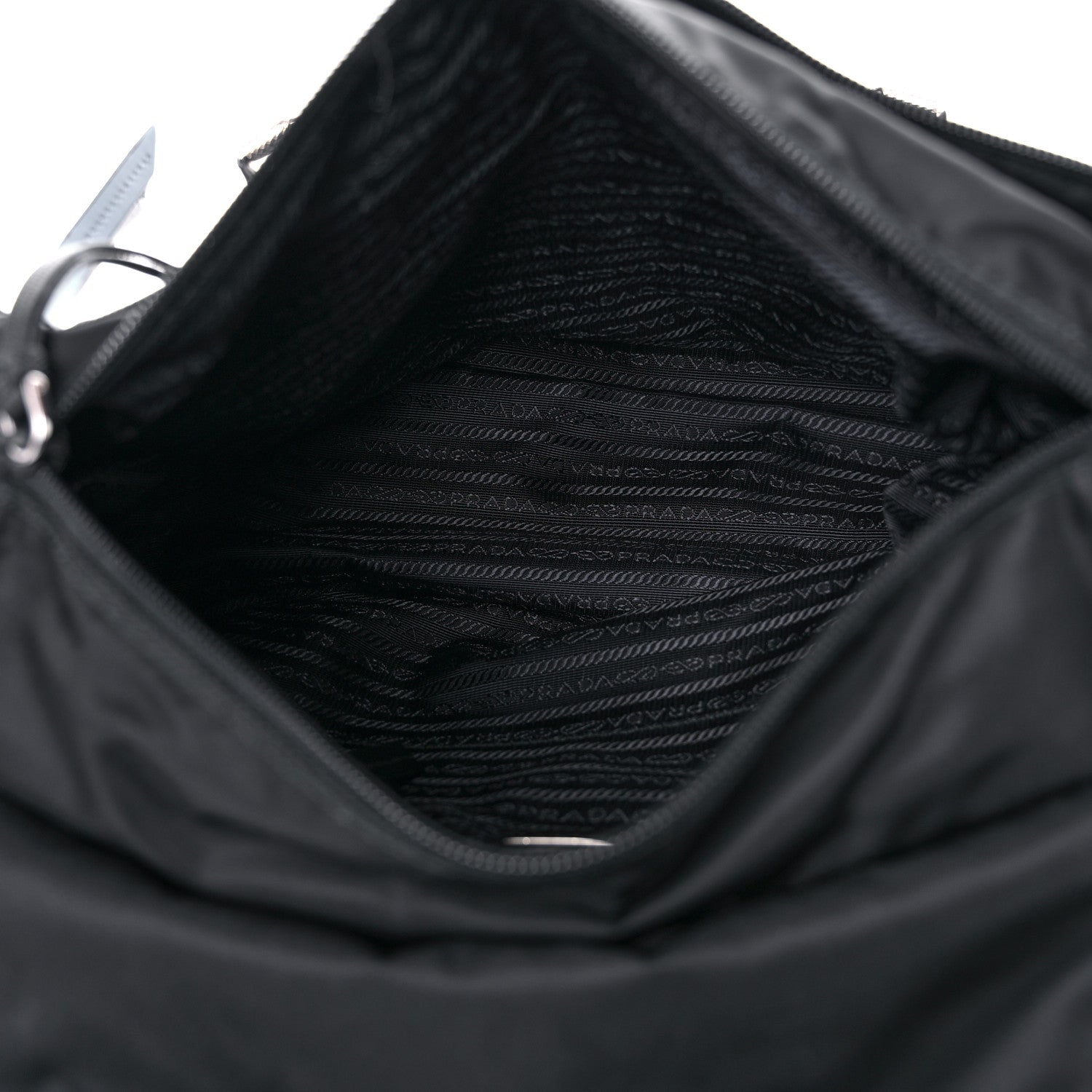 Prada Nylon New Vela Studded Messenger Black Astrale 5 of 9