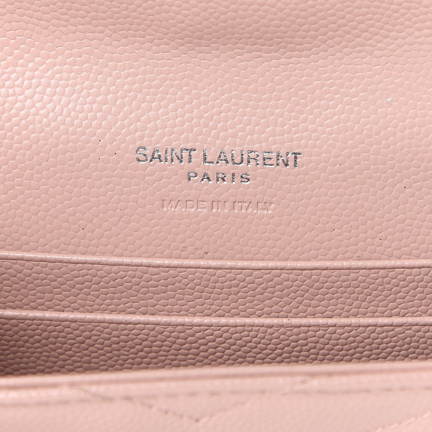 Grain De Poudre Matelasse Chevron Small Monogram Envelope Wallet Pale Pink