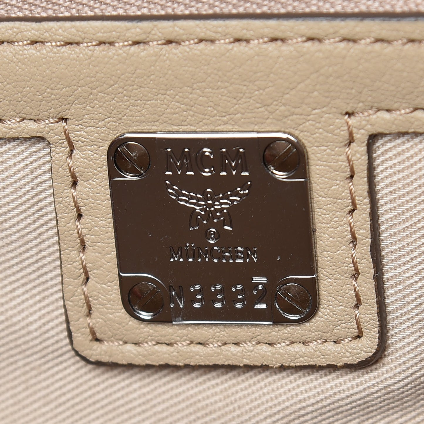 Calfskin Ottomar Monogram Medium Klara Top Zip Tote New Beige