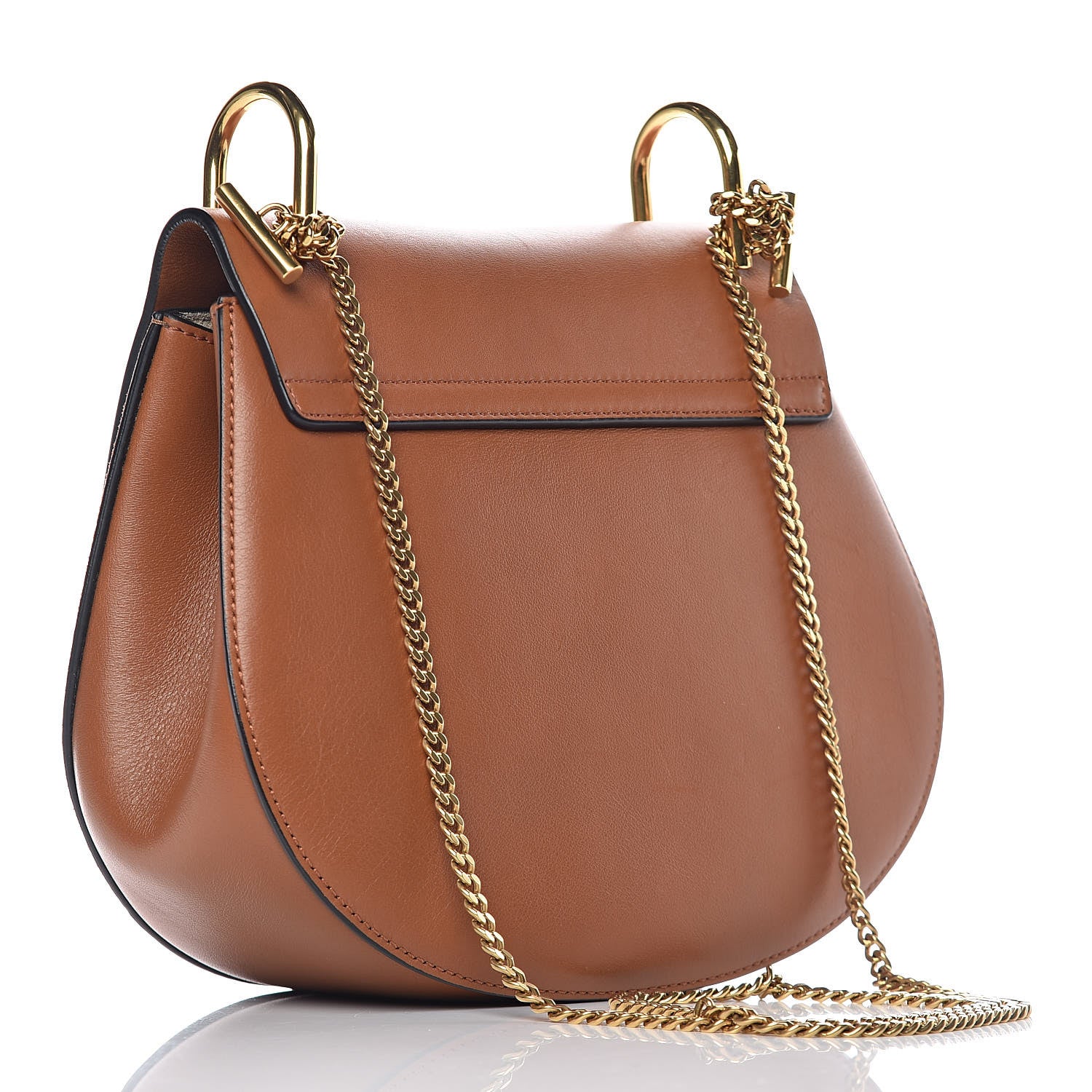 Chloe Calfskin Suede Rainbow Patchwork Drew Shoulder Bag Caramel 3 of 9