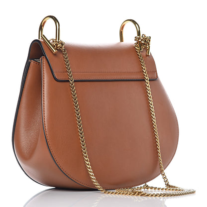 Chloe Calfskin Suede Rainbow Patchwork Drew Shoulder Bag Caramel 3 of 9