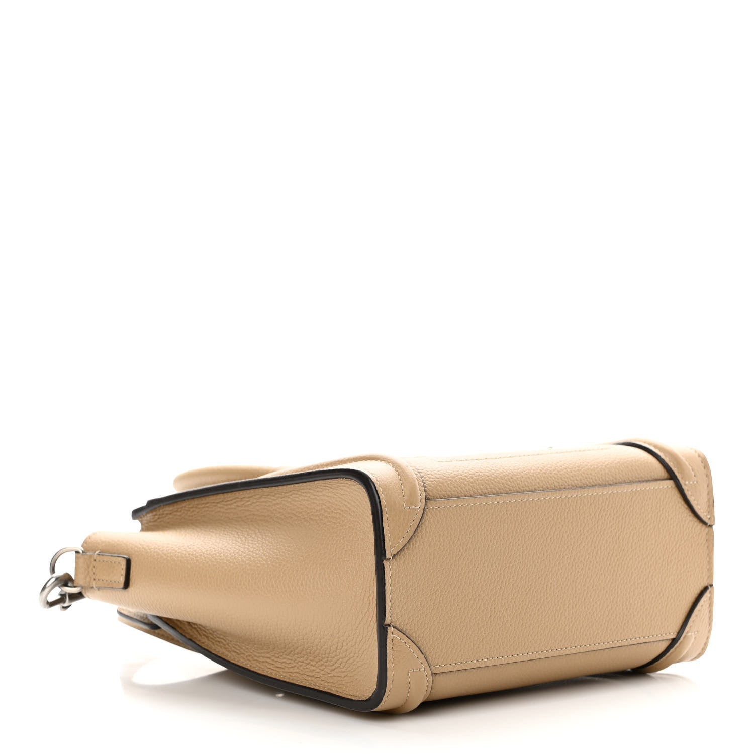 Celine Drummed Calfskin Nano Luggage Dune 4 of 12