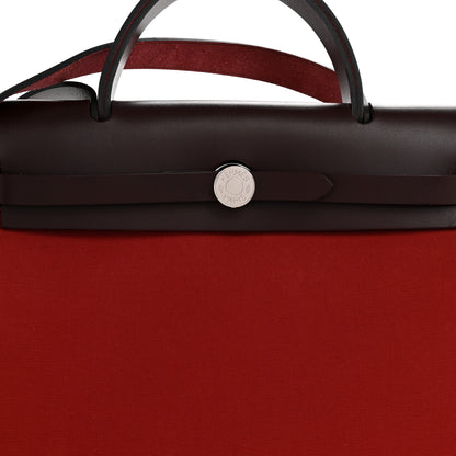 Hermes Military Toile Vache Hunter Tri-Color Herbag Zip Retourne 31 PM Rouge H Rouge Sellier Rose Mexico 9 of 14