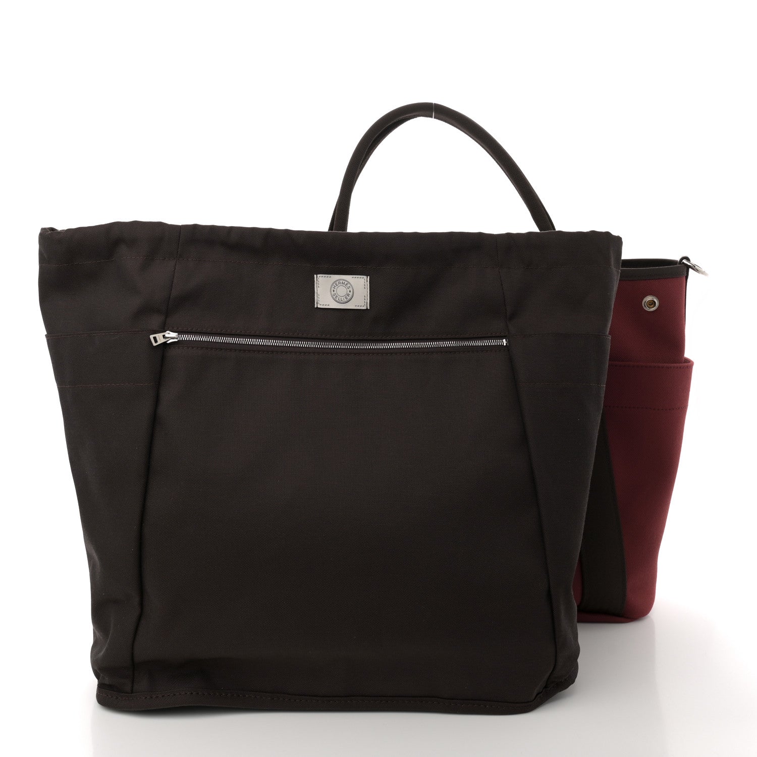 Hermes Toile Sac De Pansage Groom Rouge H Chocolate 3 of 14