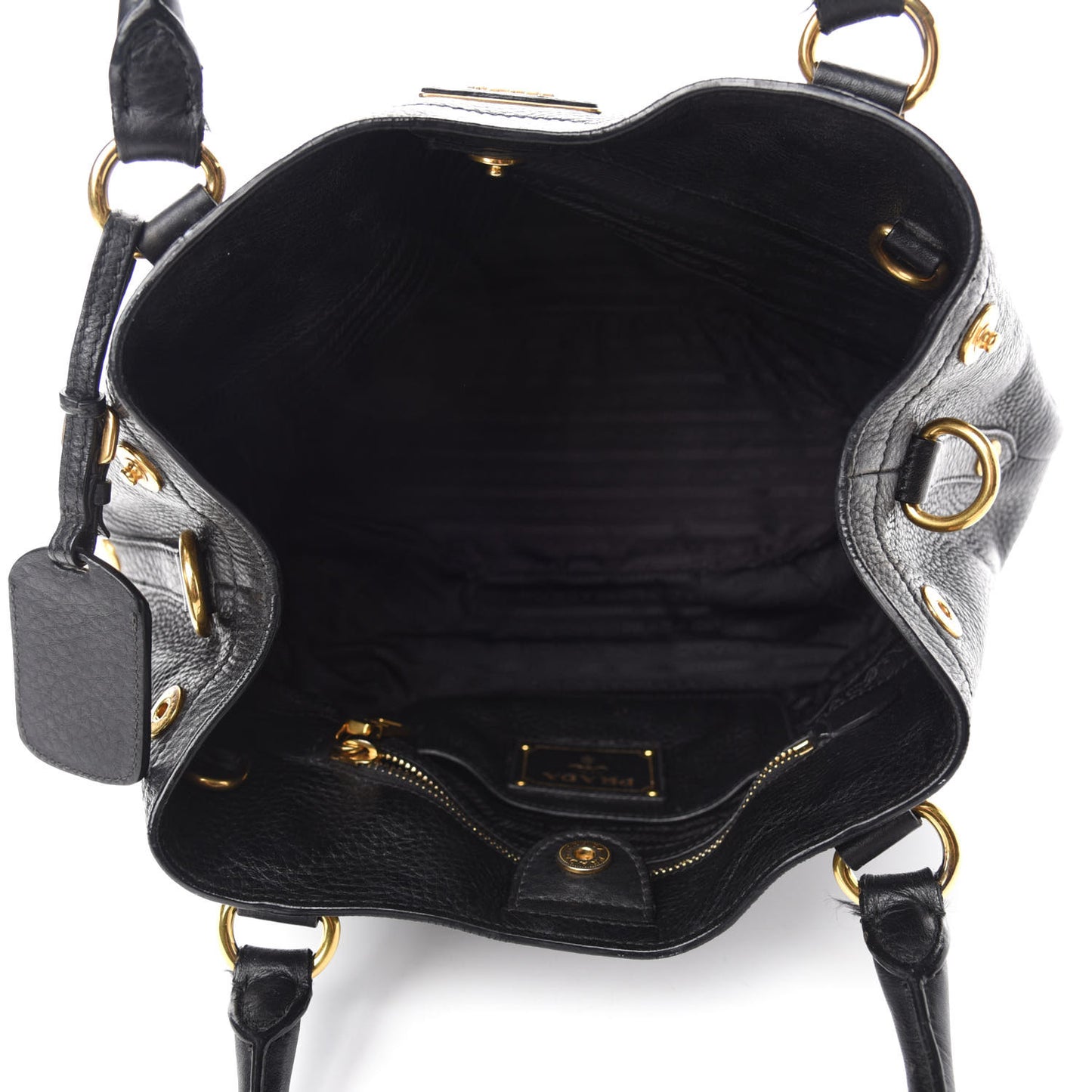 Vitello Daino Shoulder Bag Black