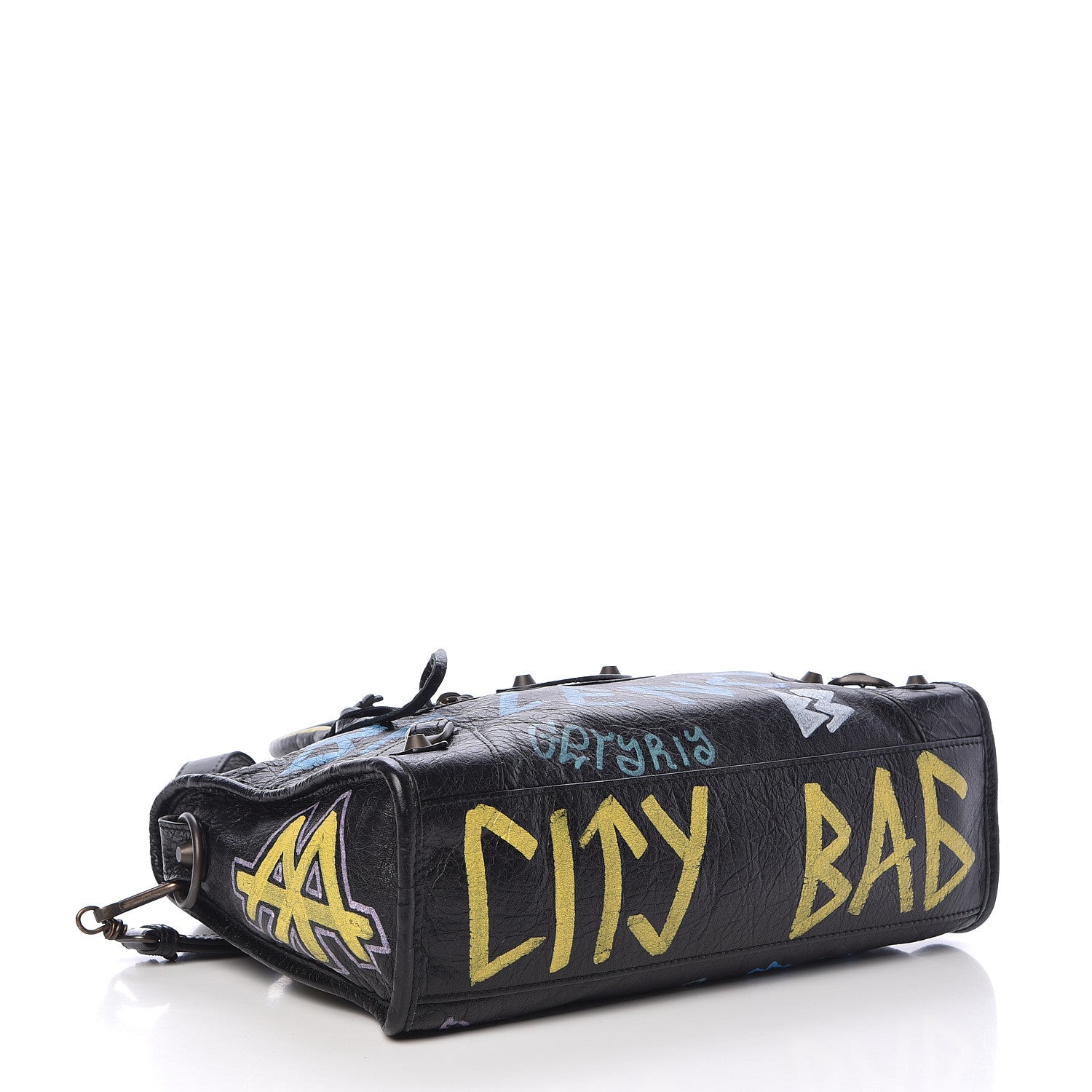Balenciaga Agneau Graffiti All Over Classic Hardware S City Black Multicolor 4 of 10