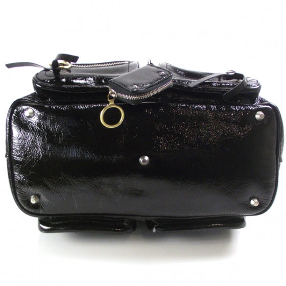 Chloe Crinkled Patent Betty Shoulder Bag Black 4 of 10