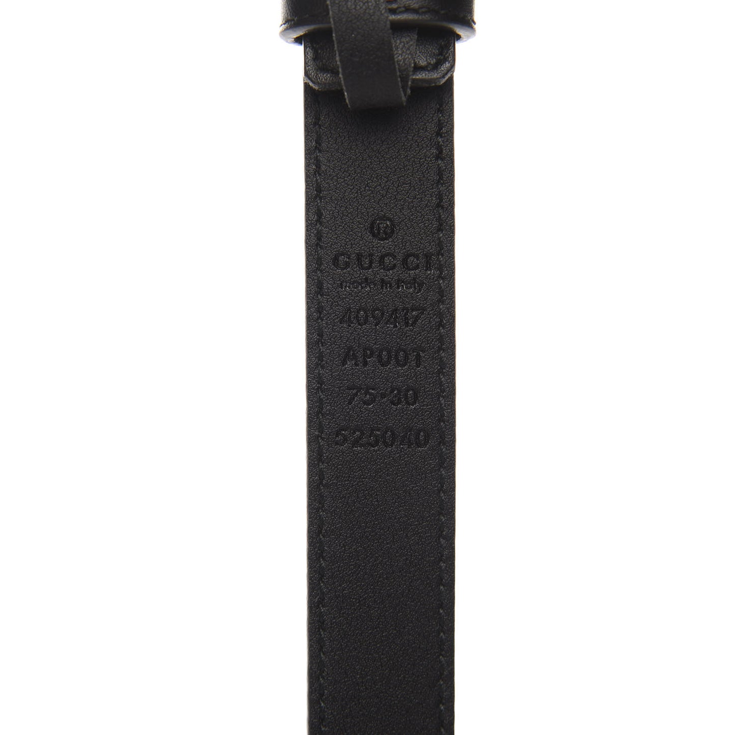 Calfskin Double G 20mm Belt 75 30 Black