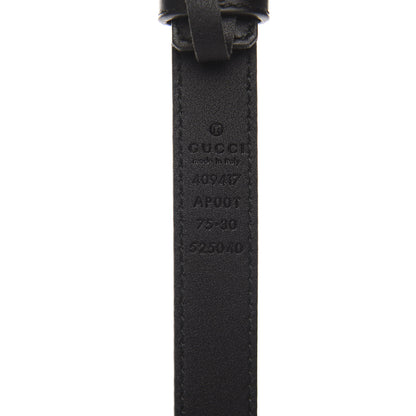 Gucci Calfskin Double G 20mm Belt 75 30 Black 3 of 4