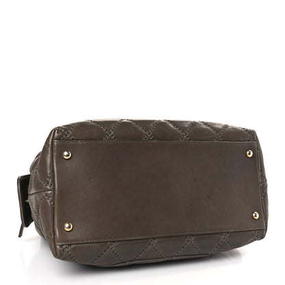 Chanel Calfskin Quilted Retro Chain Shoulder Bag Grey 4 of 9