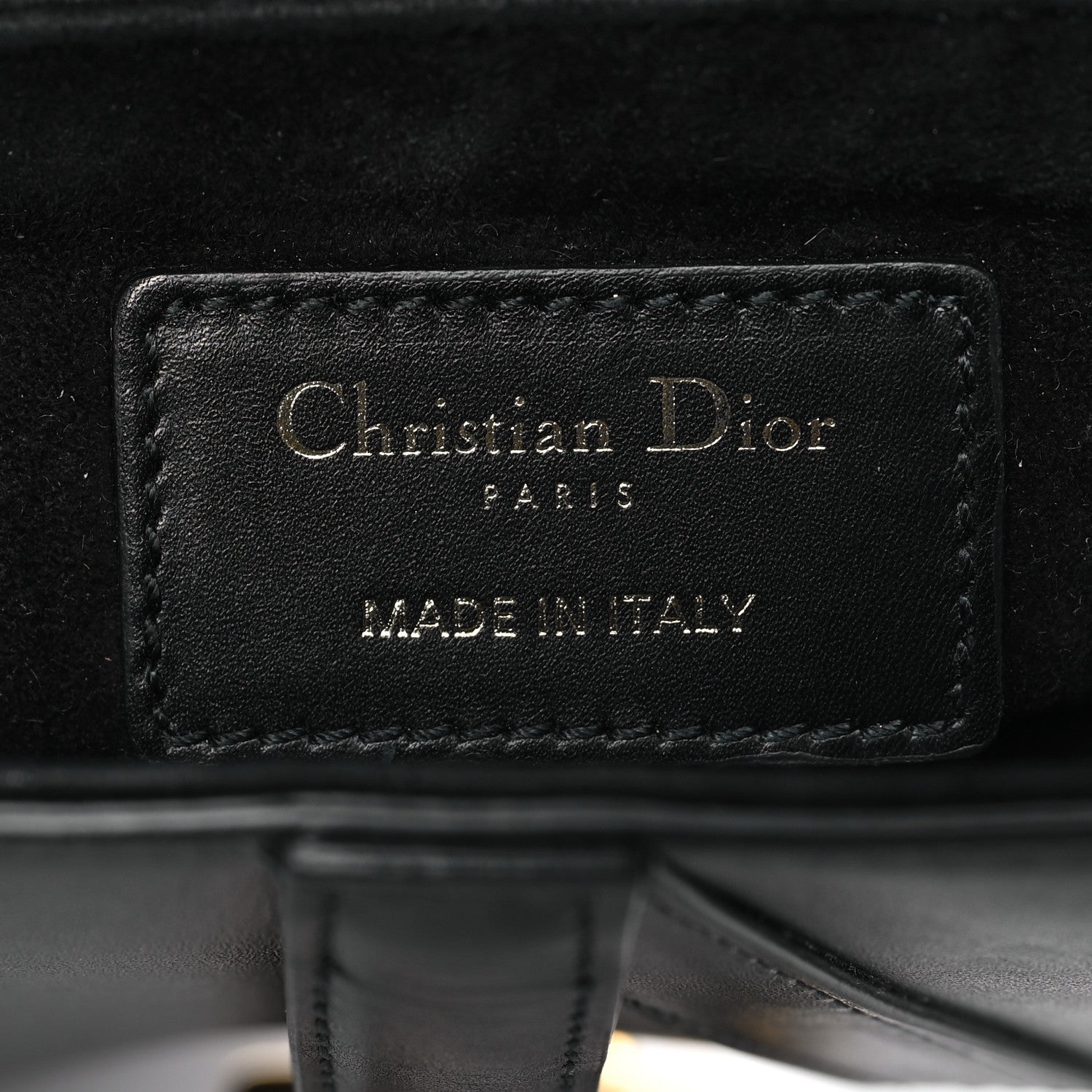 Christian Dior Calfskin Mini Saddle Bag Black 5 of 11