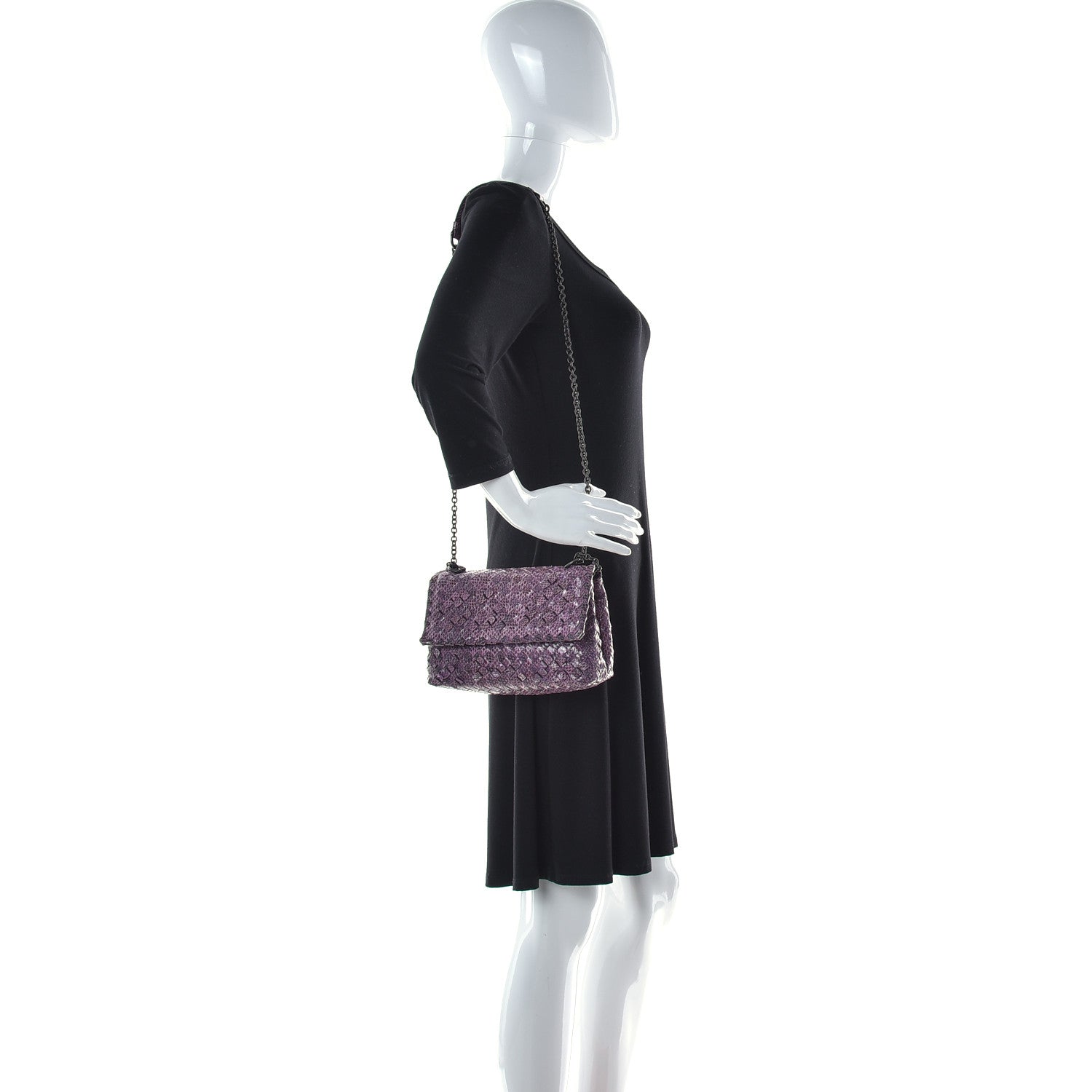 Bottega Veneta Ayers Intrecciato Baby Olimpia Shoulder Bag Twilight 2 of 18