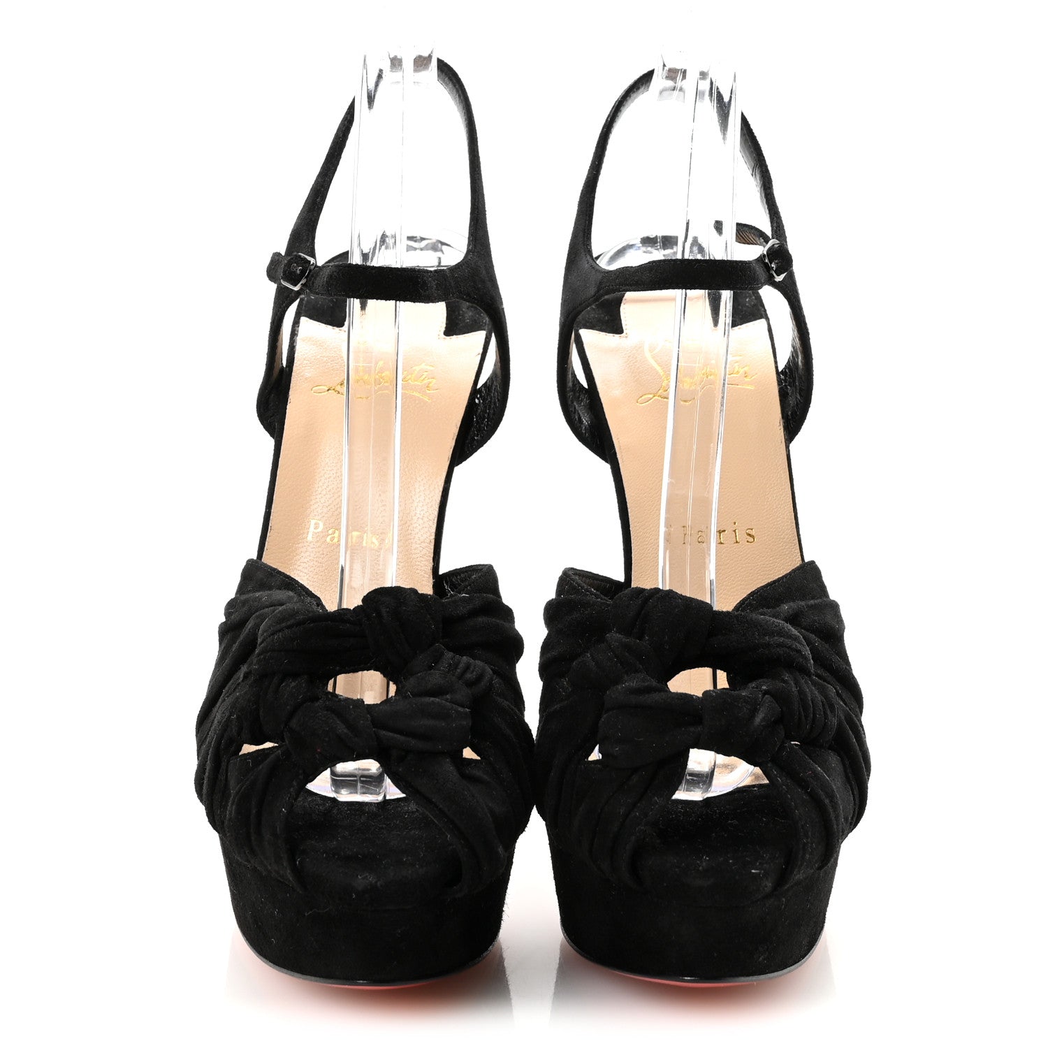 Christian Louboutin Veau Velours Lonescadiva 150 Sandals 38 Black 3 of 8