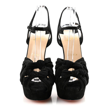 Christian Louboutin Veau Velours Lonescadiva 150 Sandals 38 Black 3 of 8