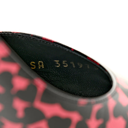 Saint Laurent Calfskin Heart Print D'Orsay Paris 105 Pumps 40 Pink Black 8 of 16