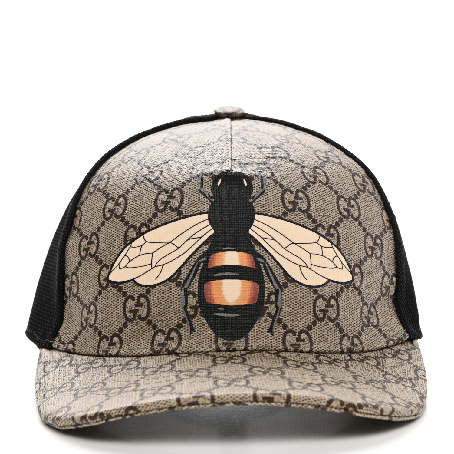 Gucci GG Supreme Monogram Bee Print Baseball Hat M Beige 3 of 9