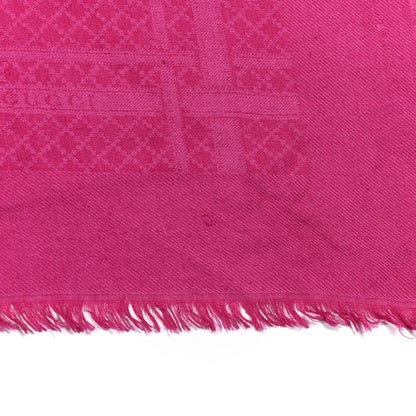 Gucci Wool Silk Diamante Fringe Shawl Fuchsia 3 of 6