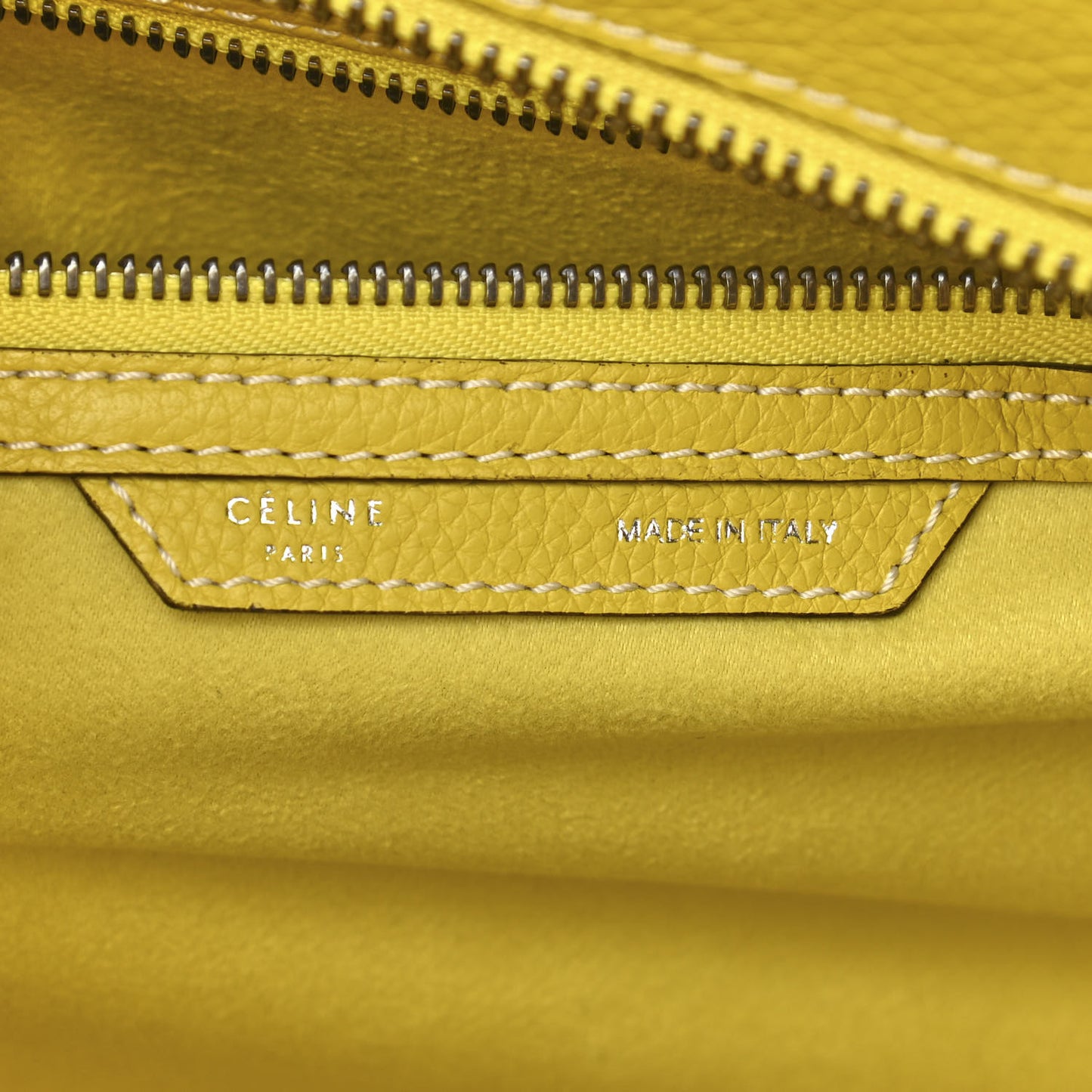 Drummed Calfskin Mini Luggage Citron