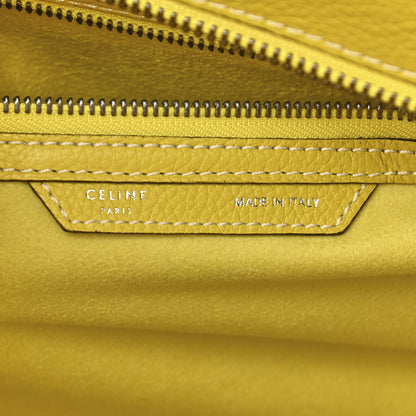 Celine Drummed Calfskin Mini Luggage Citron 6 of 13