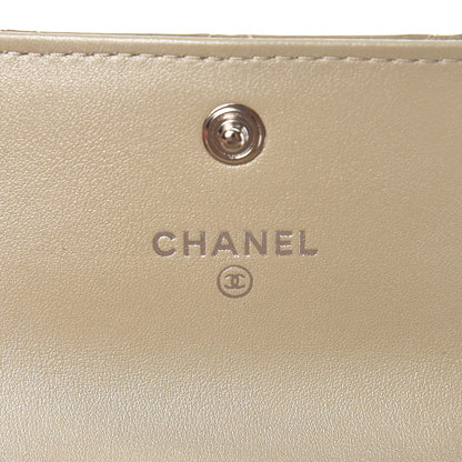 Chanel Patent Quilted Card Holder Light Gold 6 of 9