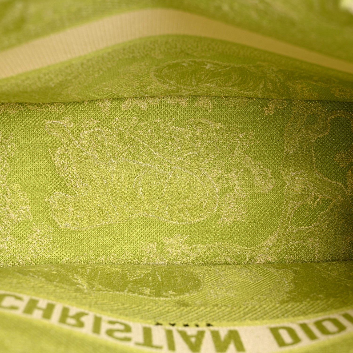 Christian Dior Canvas Embroidered Medium Dioriviera Toile De Jouy Book Tote D-Lite Green 6 of 13