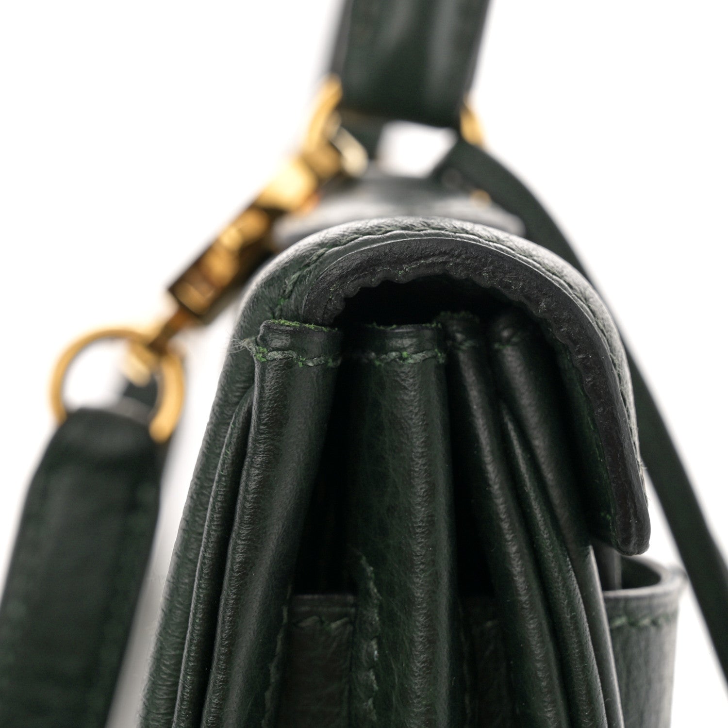 Hermes Taurillon Clemence Kelly Retourne 35 Vert Fonce 11 of 12