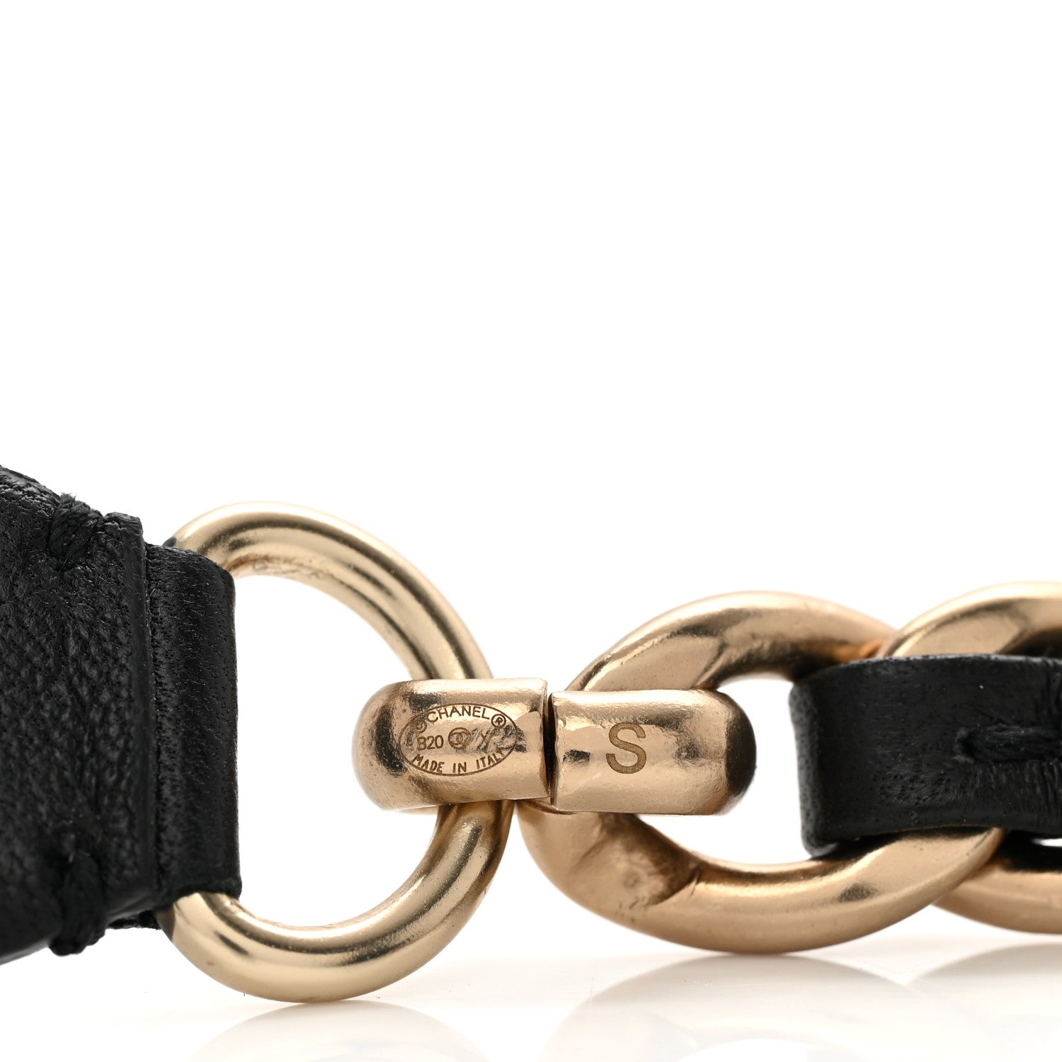 Chanel Lambskin Chain CC Bow Belt S Black 3 of 3