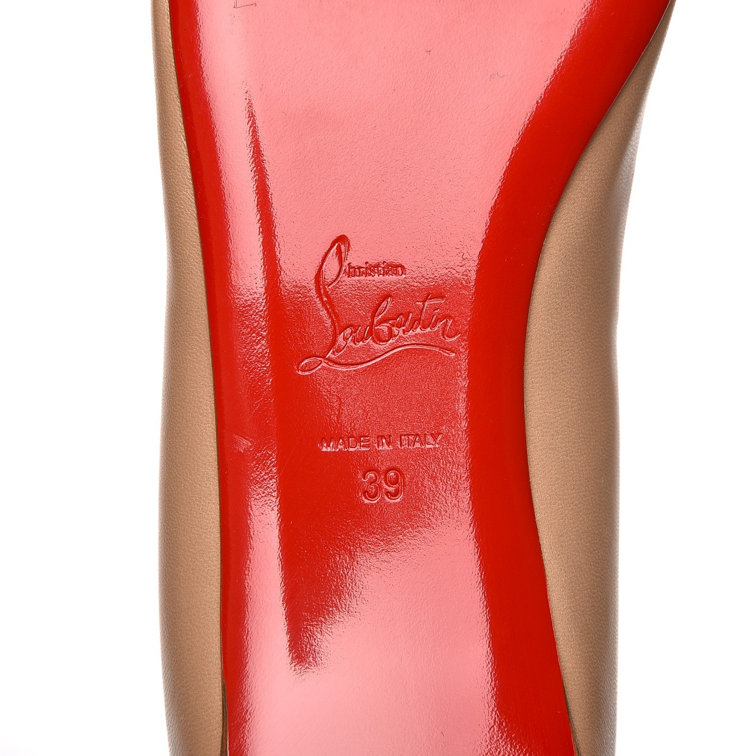 Christian Louboutin Nappa Ballalarina Flats 39 Nude 7 of 8
