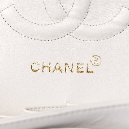 Chanel Lambskin Quilted Medium Double Flap White 6 of 20