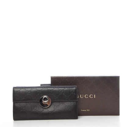 Gucci Guccissima Eclipse Continental Flap Wallet Dark Brown 9 of 9