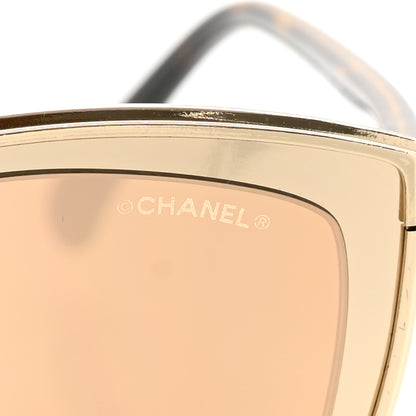 Chanel Metal Cat Eye Sunglasses 4222 Gold 7 of 8