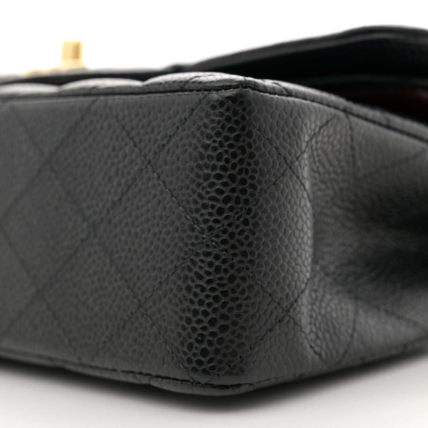 Caviar Quilted Small Double Flap Black