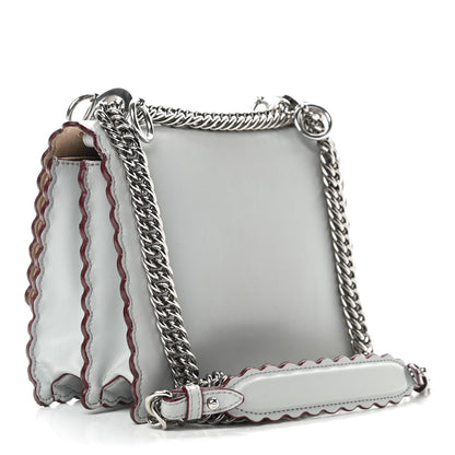 Fendi Vitello Liberty Scalloped Studded Small Kan I Shoulder Bag Grigio Perla 3 of 9